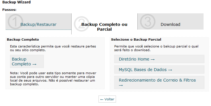 Full Backup Wizard Full Backup Wizard
