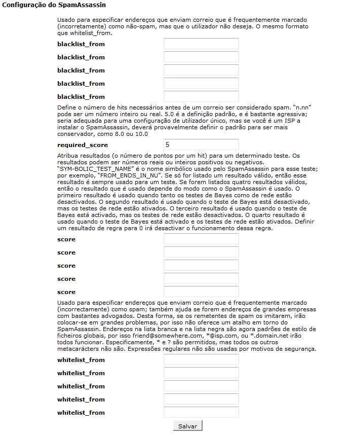 SpamAssassin Configuration SpamAssassin Configuration